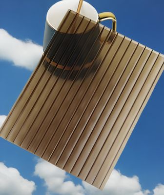 Factory price 6mm 4*8feet Bronze Polycarbonate Hollow Sheet with B1 Fire Rating