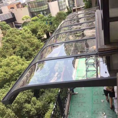 Good price Custermized Black White Gray PC Coated Impact Resistant Multiple Sizes Aluminum Frame Polycarbonate Awnings online