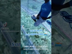 High Light Transmission Clear Polycarbonate Boat and Crystal Bench for a Unique Tour Experience