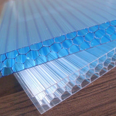 Green Fire Resistant Multiwall Polycarbonate Sheet Panel For 2100*5800mm