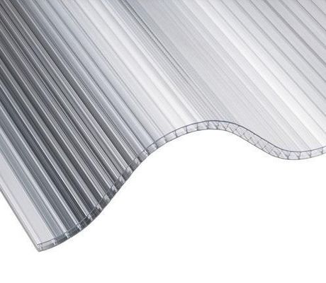 10mm Awning PC Roofing Panels 100% Virgin Bayer Material 12%-95% Light Transmission