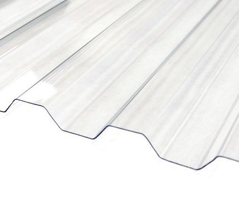 UV Protection 50um 0.8mm Polycarbonate Transparent Corrugated Wave Roofing Sheet