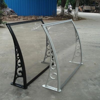 DIY Outdoor Window Awning Canopy with Polycarbonate Clear Sheet Self-Clean Sun Shield