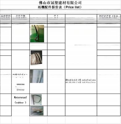 Manual Polycarbonate Window Awning 600*800mm/800*1000mm/800*1200mm/1000*1200mm/1000*1500mm For Balcony