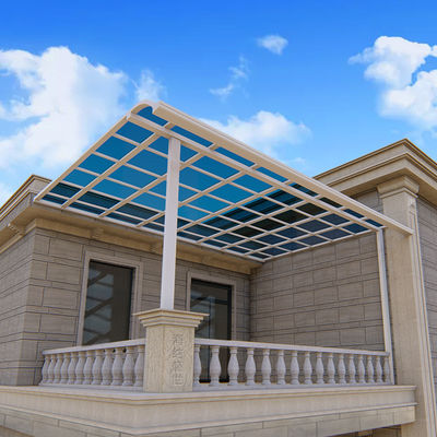 Durable White Aluminium Support Polycarbonate Roofing Canopy With High Impact Resistance