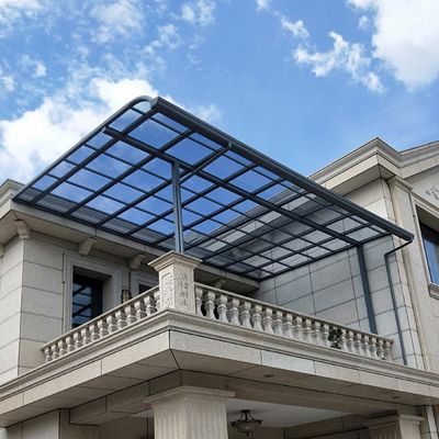 Aluminium  Support Awning With Polycarbonate Sheet Roofs