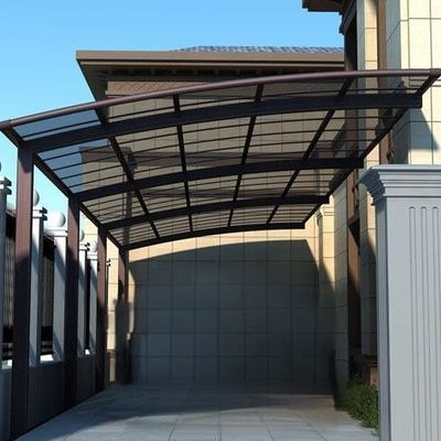 Rectangular Polycarbonate carport Awning with UV Protection Create Perfect Outdoor Space