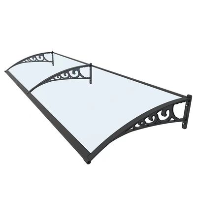 DIY PC Hollow Sheet Balcony Canopy With Plastic Or Aluminum Bracket For Patio Cover Awning To Reduce Noise
