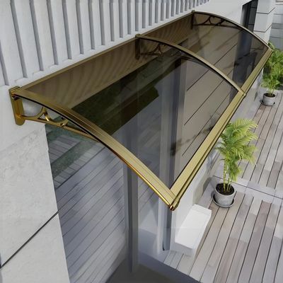 Modern Adjustable DIY Aluminum Bracket PC Sheet Canopy Rain And Sunshine Protection