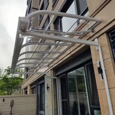 Experience Durability And Versatility With DIY Polycaronate Cover White Aluminum Frame Canopy Awning