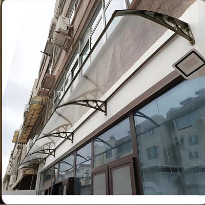 2.5mm PC Solid Sheet Or 5.0mm PC Hollow Sheet Plastic Frame Wall Mounted Awning Great Weather