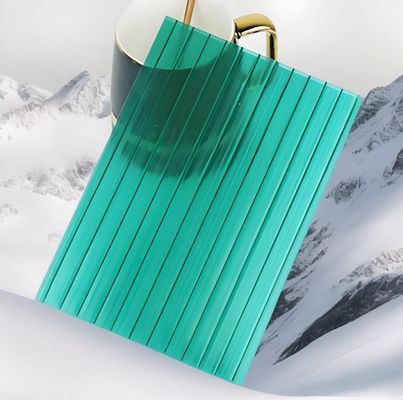 3mm Twin Wall pc hollow sheet Protective PE Film Anti Uv Coating 100%  Raw Materials