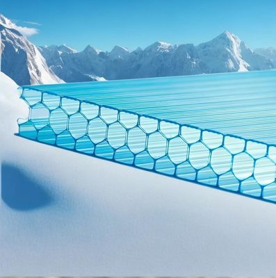 10mm Twinwall UV Blocked Greenhouse Transparent Polycarbonate Honeycomb Sheet