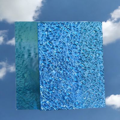 Anti UV 250 X Glass Impact Resistance Diamond Embossed Polycarbonate Sheet 80% Light Transmission