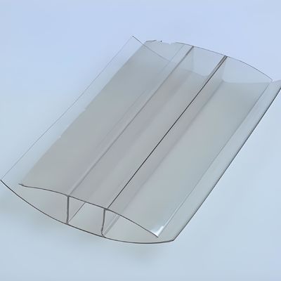4mm To 16mm Clear Versatile Polycarbonate PC Plastic Profiles H Connecter Customization