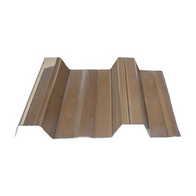 Durable Plastic Polycarbonate Corrugated Sheet UV Protection Easy To Cut Density 1.2kg/m2