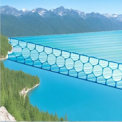 2.1m*5.8m Size 16mm Colored Honeycomb Polycarbonate Sheet Superior Light Diffusion And Thermal Insulation For Construction