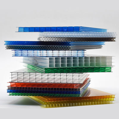Lightweight Durable 6mm To 20mm Four Wall Polycarbonate Hollow Sheet For Easy Handling
