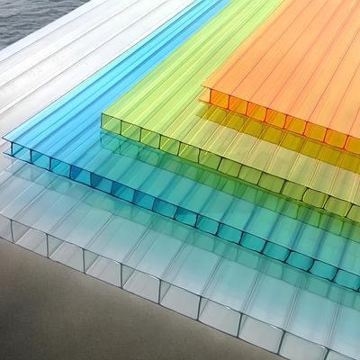 4mm To 20mm Colored Multi-Wall Polycarbonate Roof Tiles Lightweight Durable Roofing Materials