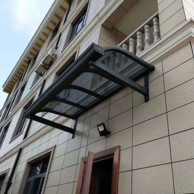 Customizable DIY Polycarbonate solid sheet Awning Durable Aluminum Frame Impact Resistant