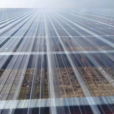 Polycarbonate Corrugated Plastic Skylight Sheet Customized Length 0.8mm-2.8mm