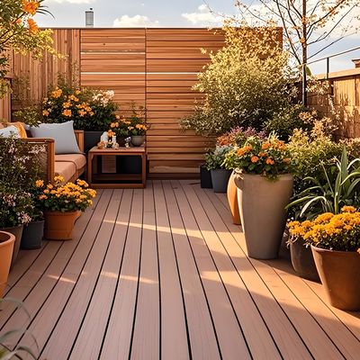 Wood Color Aluminum Alloy Floor Coated With TPE For Yard Balcony Park