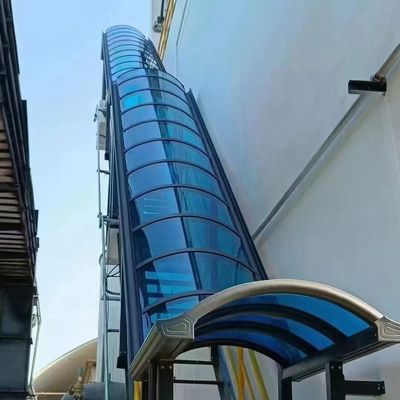 Blue Polycarbonate Solid Sheet Smooth Surface 100% Virgin Polycarbonate Resin Customizable Thickness UV Protection Included