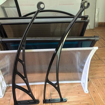 Aluminum Alloy Bracket for DIY Awnings Designed to Hold Polycarbonate Sheets Securely under Wind Rain or Snow Loads