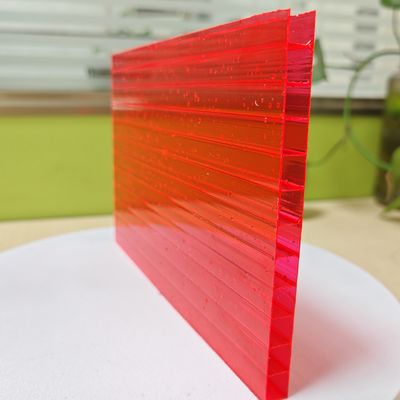 Red Polycarbonate Hollow Sheet For Lightweight And Impact-Resistant Needs
