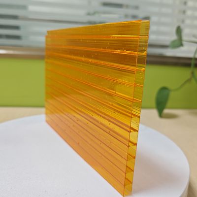 Orange Polycarbonate Hollow Sheet Perfect Roofing Material for Agricultural and Industrial
