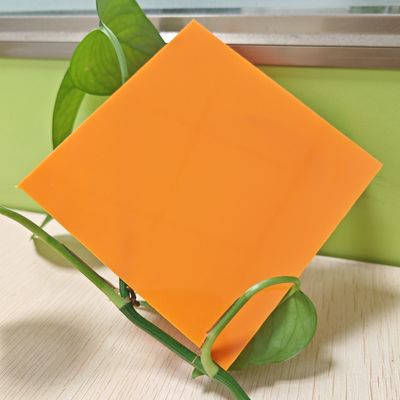 Opaque Orange Optional UV Coating 10mm Solid Polycarbonate Sheet For Anti-Yellowing And Weather Resistance