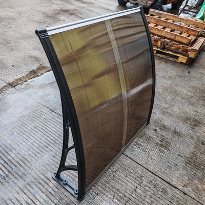 Split Panel Polycarbonate Awning with Plastic Frame for Doors Windows