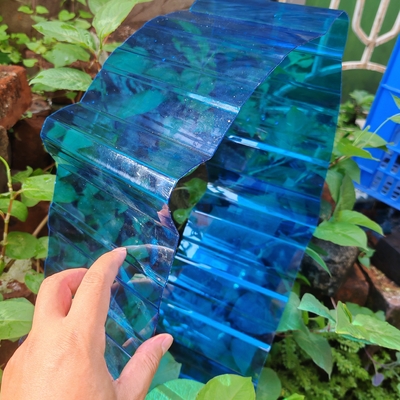 Blue Plastic Polycarbonate corrugated Sheet Impact-Resistant and Lightweight for Enhanced Functionality and Design