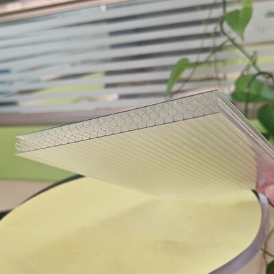 Good price Clear Blue Green Bronze 2.1m*5.8m Honeycomb Polycarbonate Sheet Lightweight High Strength and Excellent Structural Performance for Roofing online