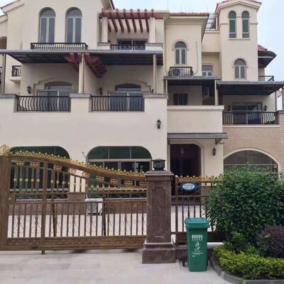 Grey Aluminum Frame and Grey Polycarbonate Roofing Awning Engineered with Thermal Expansion Accommodation and Waterproof Sealing System for Outdoor Shelter