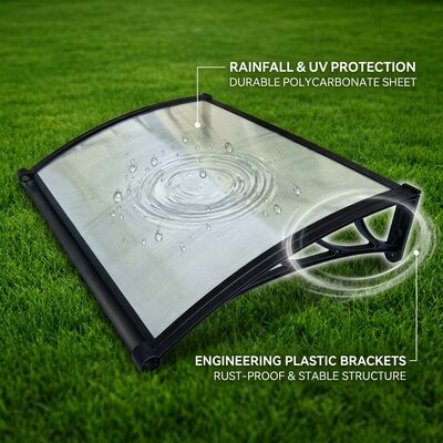 Good price Length Of Bracket 1000mm PC Canopy Featuring 5.0mm PC Hollow Sheet Or PC Solid Sheet Perfect For Industrial Applications online