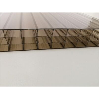 Good price Four-layer PC Hollow Sheet Twin-wall Honeycomb Protective PE Film Covered Both Sides Lightweight Strong Transparent Panel online