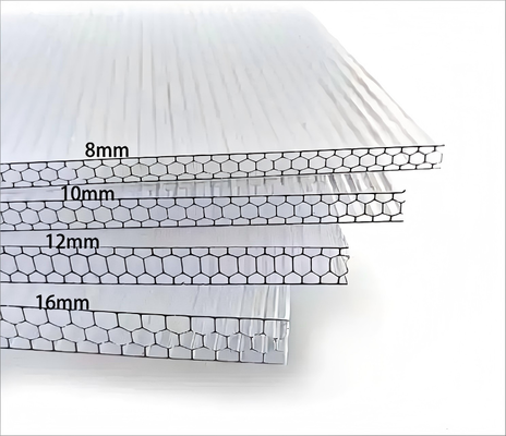 Polycarbonate Hollow Sheet PC Board Normal Size 2.1 5.8m Durable Lightweight Transparent Material for Industrial Applications