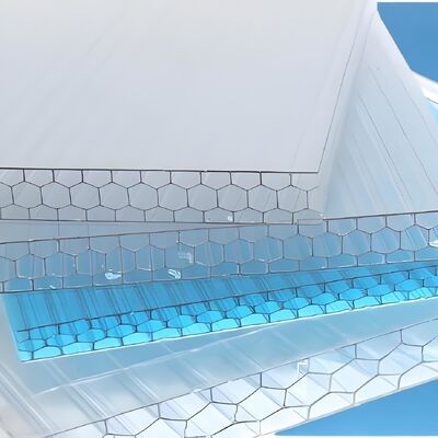 Good price Polycarbonate Hollow Sheet PC Hollow Sheet Four-layer Twin-wall Honeycomb Panel Original Place Guangdong Strong Impact Resistance online